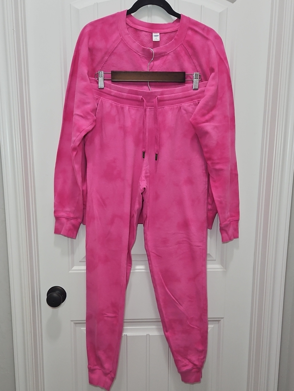 Old Navy Pink Tie Dye Jogger Pant Sweatshirt Set Small Tall Women's